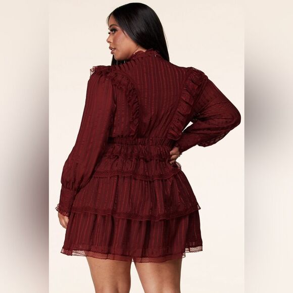 ❤️BRAND NEW! L’atise by Amy Plus Size Lace Skater Dress - Picture 4 of 8